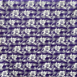 Hibiscus Palaka Cotton Fabric - Hibiscus Floral Palaka Check, 45" Width (1 Yard)