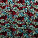 Cotton Barkcloth Hibiscus Palm Watercolor Fabric