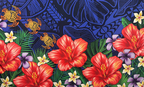 Polyester Sarong Hibiscus Plumeria Assortment
