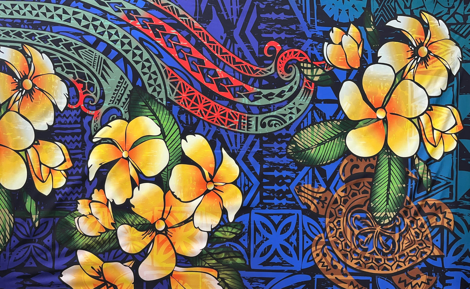 Polyester Sarong Hibiscus Plumeria Assortment
