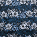 Polyester Fabric Hibiscus Plumeria Monstera Leaf Print