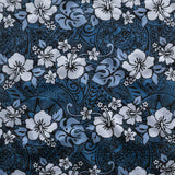 Polyester Fabric Hibiscus Plumeria Monstera Leaf Print