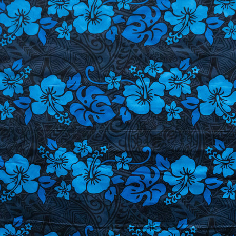 Polyester Fabric Hibiscus Plumeria Monstera Leaf Print