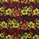 Polyester Fabric Hibiscus Plumeria Monstera Leaf Print