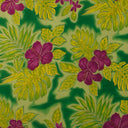 Polyester Fabric Hibiscus Plumeria Monstera Palm Leaves Glitter