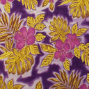 Polyester Fabric Hibiscus Plumeria Monstera Palm Leaves Glitter