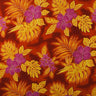 Hibiscus Plumeria Monstera Palm Leaves Glitter Polyester Fabric - Tropical Floral Print, 36" X 60" (1 Yard)