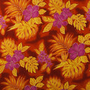 Polyester Fabric Hibiscus Plumeria Monstera Palm Leaves Glitter