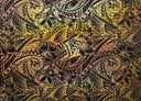 Polyester Foil Fabric Hibiscus Plumeria Polynesian Tattoo