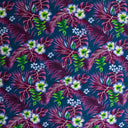 Rayon Poplin Hibiscus Plumeria Palm Leaves Fabric