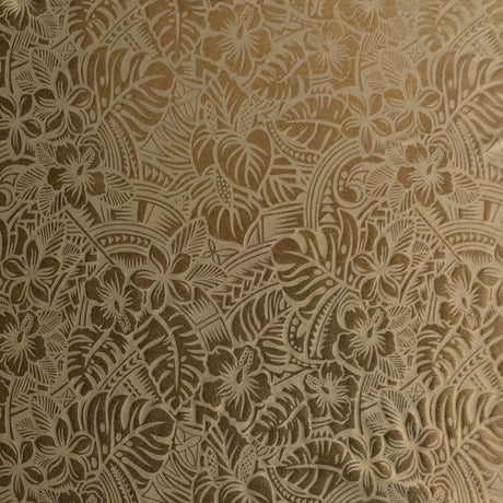Polyester Foil Tropical Leaf Fabric