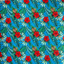 Cotton Fabric Hibiscus Plumeria Tropical Leaves Print