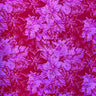 Hibiscus Plumeria Tropical Leaves Cotton Light Barkcloth Fabric - Ivory, Green, Fuchsia, Orange, Turquoise & Purple, 36" X 45" (1 Yard)