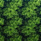 Hibiscus Plumeria Tropical Leaves Cotton Light Barkcloth Fabric - Hibiscus And Plumeria Floral Tropical Leaves Print, 36" X 45" (1 Yard)