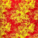 Hibiscus Plumeria Tropical Leaves Cotton Light Barkcloth Fabric - Hibiscus And Plumeria Floral Tropical Leaves Print, 36" X 45" (1 Yard)