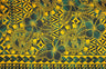 Hibiscus Sea Turtle Polyester Fabric - Polynesian Hibiscus And Sea Turtle Print, 72" L X 45" W (1 Sarong)
