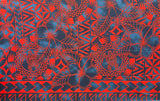 Hibiscus Sea Turtle Polyester Fabric - Polynesian Hibiscus And Sea Turtle Print, 72" L X 45" W (1 Sarong)