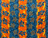 Hibiscus Sea Turtle Rayon Challis Fabric - Magenta And Lime Green, Brown And Orange, Blue Green And Orange, Green And Gold Brown, Royal Blue And Cedar, 36" X 45" (1 Yard)