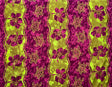 Hibiscus Sea Turtle Rayon Challis Fabric - Magenta And Lime Green, Brown And Orange, Blue Green And Orange, Green And Gold Brown, Royal Blue And Cedar, 36" X 45" (1 Yard)