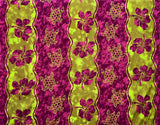 Hibiscus Sea Turtle Rayon Challis Fabric - Magenta And Lime Green, Brown And Orange, Blue Green And Orange, Green And Gold Brown, Royal Blue And Cedar, 36" X 45" (1 Yard)
