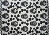 Hibiscus Tonga Seal Polyester Lace Fabric - Tonga Seal With Hibiscus Flowers, 50" Width, 36" Yard Cut (1 Yard)