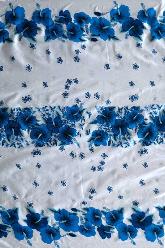 Polyester Hibiscus Triple Border Fabric