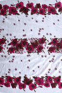 Polyester Hibiscus Triple Border Fabric