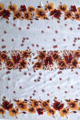 Polyester Hibiscus Triple Border Fabric