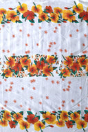 Polyester Hibiscus Triple Border Fabric
