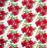 Hibiscus Tropical Leaves Cluster Peachskin Fabric - All Over Floral Tropical Print, 45" Width (1 Yard)