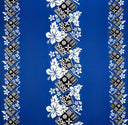 Polyester Fabric Hibiscus Tropical Leaves Double Border