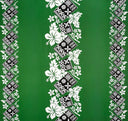 Polyester Fabric Hibiscus Tropical Leaves Double Border