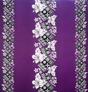 Polyester Fabric Hibiscus Tropical Leaves Double Border