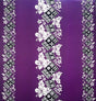Polyester Fabric Hibiscus Tropical Leaves Double Border