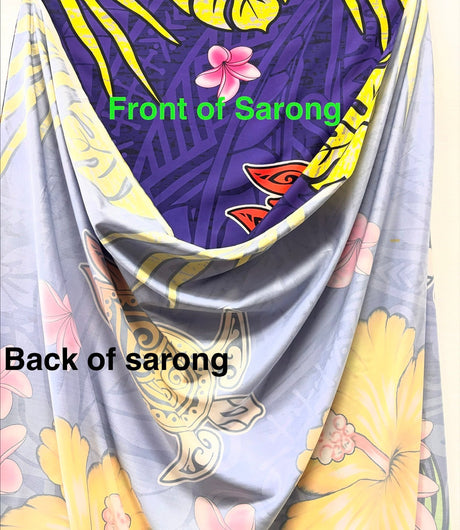 Polyester Sarong Hibiscus Turtle Assortment
