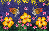 Hibiscus Turtle Assortment Polyester Fabric - Samoa Style Print, 72" L x 45" W (1 Piece)