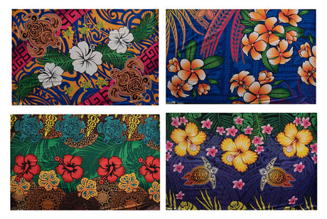 Polyester Sarong Hibiscus Turtle Assortment