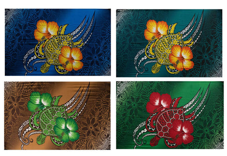 Polyester Sarong Hibiscus Turtle Tribal Assortment