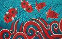 Polyester Sarong Hibiscus Turtles Waves