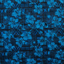 Polyester Fabric Hibiscus on Traditional Tapa Design