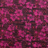Polyester Fabric Hibiscus on Traditional Tapa Design