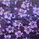Polyester Fabric Hibiscus on Traditional Tapa Design