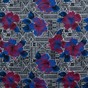 Polyester Fabric Hibiscus Flowers on Traditional Tapa