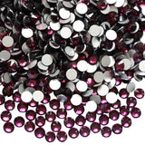 Small Bag Glue On Rhinestones - Flat Back Rhinestone, Amethyst, 2MM To 6MM Sizes (1 Bag)