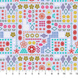 Cotton Print High Score Periwinkle Yesterday Fabric 44/45"