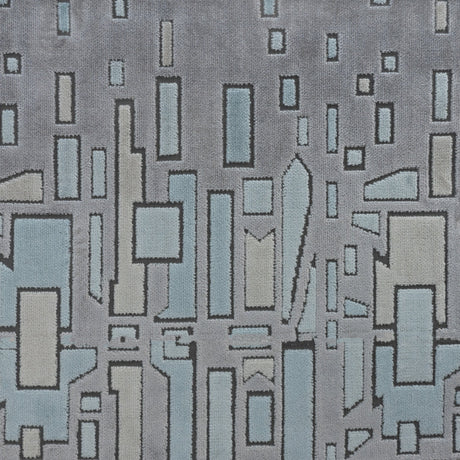 Geometric Cut Velvet Upholstery Fabric - High Society