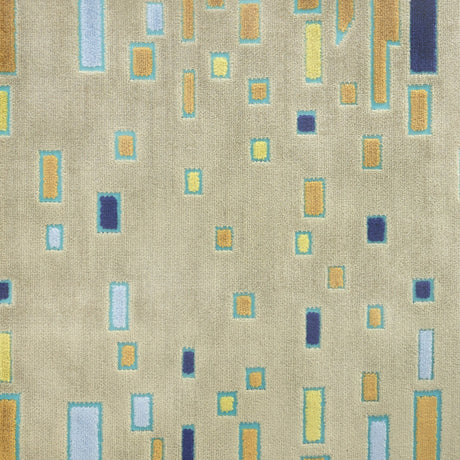 Geometric Cut Velvet Upholstery Fabric - High Society