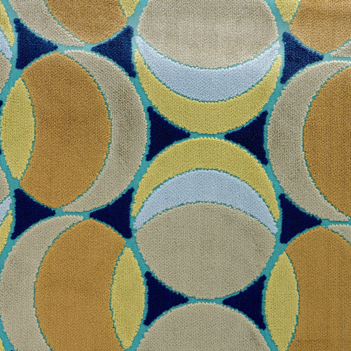 Geometric Cut Velvet Upholstery Fabric by the Yard