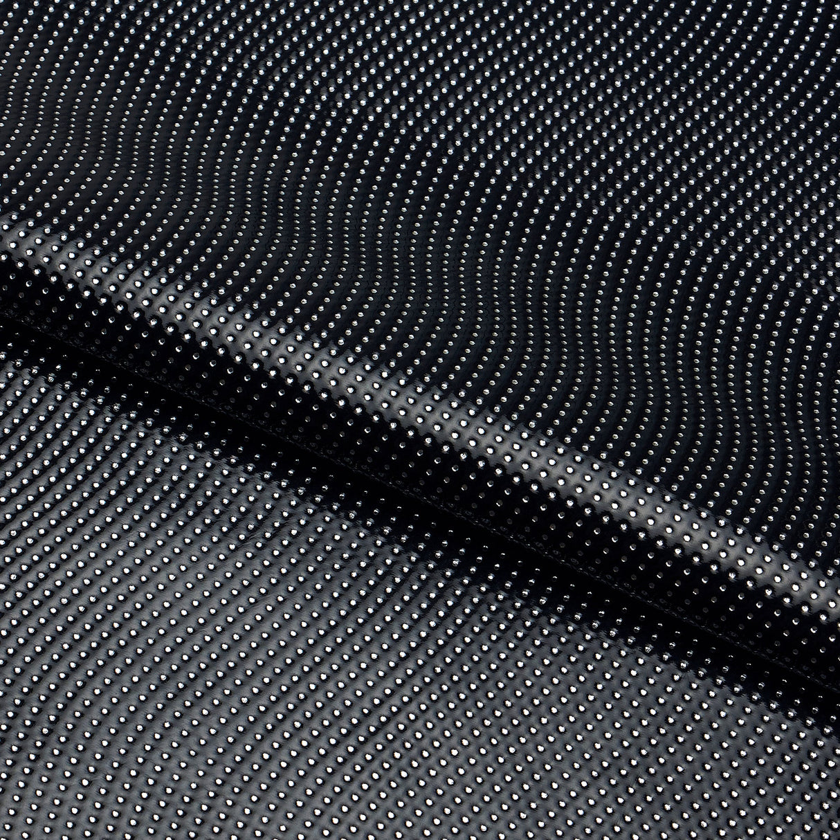 Foil Spandex Swirl Black Fabric