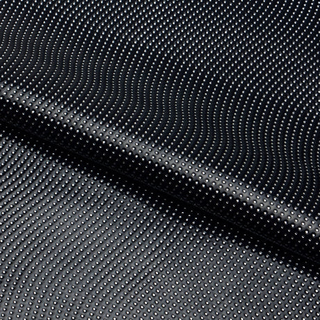 Foil Spandex Swirl Black Fabric
